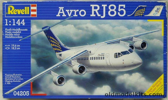 Revell 1/144 Avro RJ-85 - (RJ85) Eurowings or Fly Be Airlines, 04205 plastic model kit